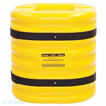 GRAINGER APPROVED Column Protectr Fits 12 in HDPE Yllw, 32NC68