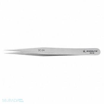 EXCELTA Tweezer Fine 4-1/4 in L SS 1/64 in Tip, 32NE85