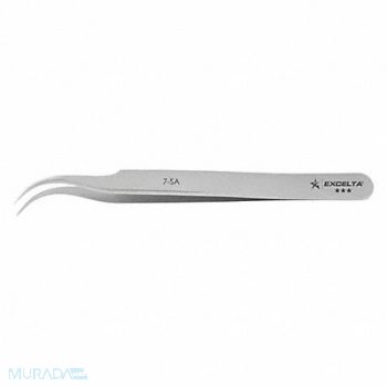 EXCELTA Tweezer Curved Fine 4-1/2in L 1/64in Tip, 32NE91