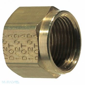 TRAMEC SLOAN Tube Nut Compression Brass, 32WH84