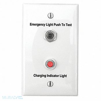 DUAL-LITE Rmt Tst Sw Steel White 2 13/16 Emrg Lght, 32WU65