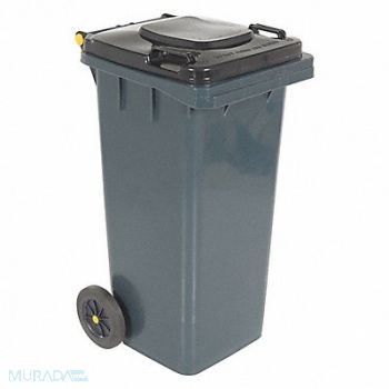 VESTIL Trash Can 32 gal Gray Polyethylene, 32X793