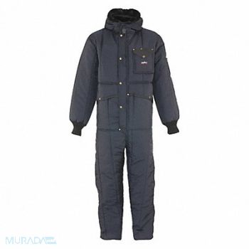 REFRIGIWEAR Coverall Suit With Hood Navy Small, 32XJ30