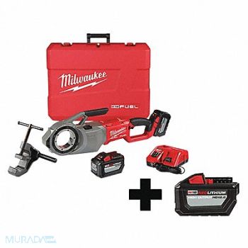 MILWAUKEE Pipe Threading Machine Kit 18VDC 2 Speed, 338AP4