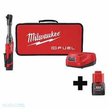 MILWAUKEE Ratchet Cordless Straight 3/8 Drive, 338AR0