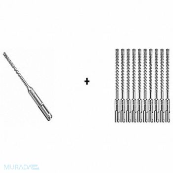 BOSCH Hammer Drill Bit SDS Plus 3/16 x2 PK25, 339YT0
