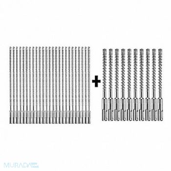 BOSCH Hammer Drill Bit SDS Plus 1/4 x10 PK25, 339YT3