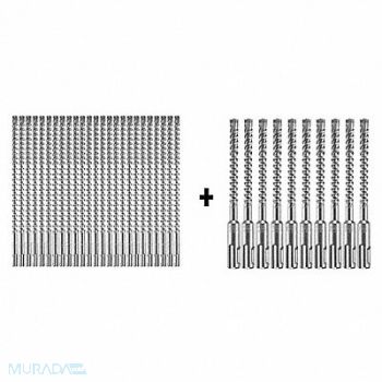 BOSCH Hammer Drill Bit SDS Plus 3/8 x10 PK25, 339YT7