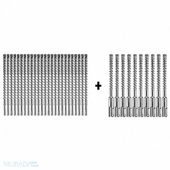 BOSCH Hammer Drill Bit SDS Plus 1/2 x10 PK25, 339YT9