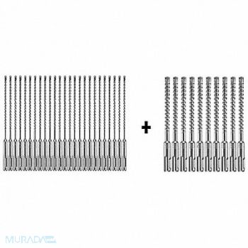 BOSCH Hammer Drill Bit SDS Plus 3/16 x4 PK25, 339YU1