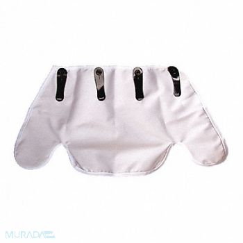 GUARD LINE Neck Cover Cotton Button Flaps White, 33GV59