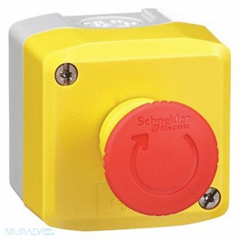 SCHNEIDER ELECTRIC Push Buttn Cntrol Station 1NC Mshrm Head, 33HP31