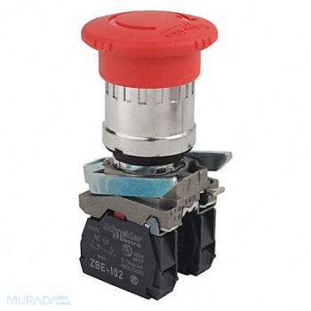 SCHNEIDER ELECTRIC Emergency Stop Push Button Red, 33HP34