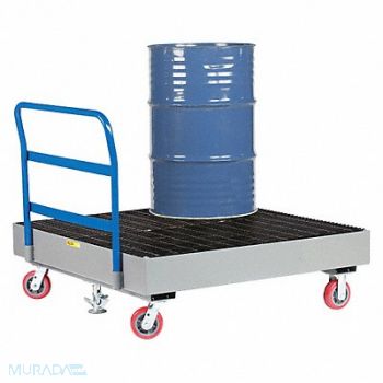 LITTLE GIANT Four Drum Spill Platfrm Cart 15-1/2in H., 33HY65