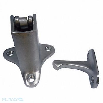 GRAINGER APPROVED Automatic Door Holder Satin Chrome Wall, 33J787