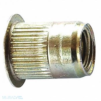 AVK Rivet Nut Knurled Steel Zinc Yellow PK25, 33JF19