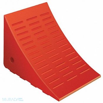 GRAINGER APPROVED Wheel Chock 8-1/4 In H Urethane Orange, 33K204