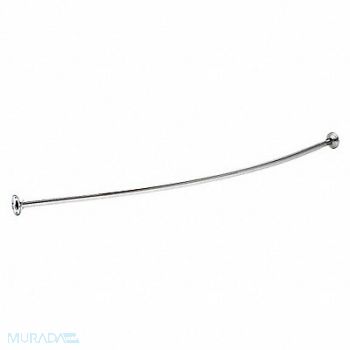 FRANKLIN BRASS Curved Shower Rod SS 60 in L Bright, 33KK46