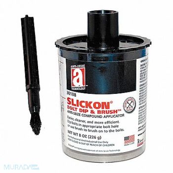 ANTI-SEIZE TECHNOLOGY Gen Purp AntiSz 8 oz Bolt Dip Brush, 33KK65