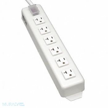 TRIPP LITE Outlet Strip 6 Outlet 20A 13-3/4 L Wht, 33L713