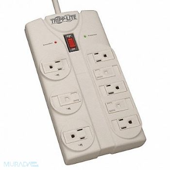 TRIPP LITE Surge Protector Strip 8 Outlet Gry, 33L718