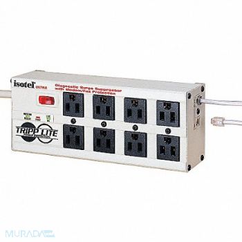 TRIPP LITE Datacom Surge Protector 8 Outlet White, 33L723