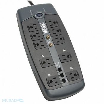 TRIPP LITE Datacom Surge Protector 10 Outlet Black, 33L738