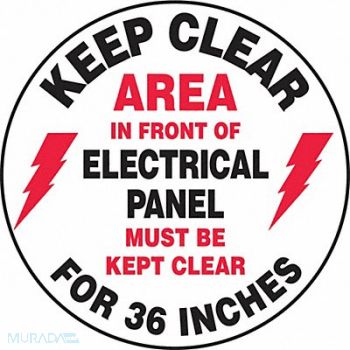 ACCUFORM Floor Sign Keep Clear 17 in Dia., 772R38