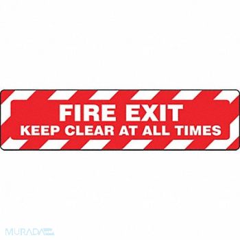 ACCUFORM Floor Sign Fire Exit Keep Clear 6 X24, 772K43