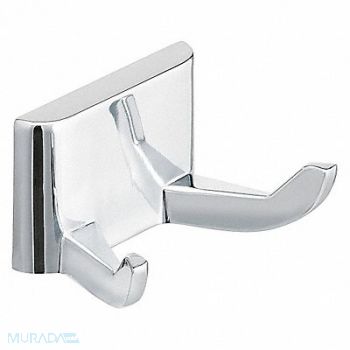 BRADLEY Bathroom Hook Zinc Polished 2 1/8 in W, 33MP53