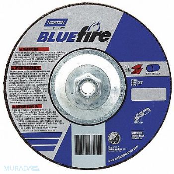 NORTON Depressed Center Wheel 4.5 D 1/8 5/8-11, 33N311