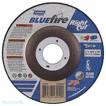 NORTON Cut-Off Wheel 4-1/2 D .045 T 7/8, 33N319