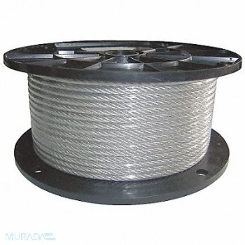 DAYTON Cable 13/32 in Dia 250 ft 7 x 19 Vinyl, 33RG03