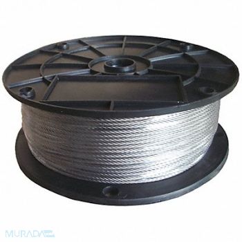 DAYTON Cable 1/32 in 250 ft 1 x 19 SS, 33RG74