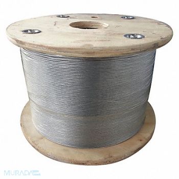 DAYTON Cable 5/32 in 50 ft 7 x 19 Steel, 33RH71