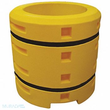 SENTRY Column Protector Yellow 24inW LLDPE, 33RH94