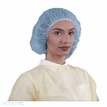 KEYSTONE Bouffant Cap 19in Blue PP PK1000, 33UA72