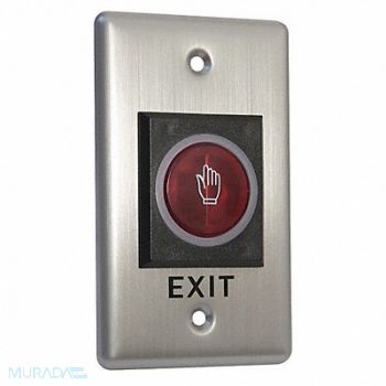 STORM INTERFACE Touchless Exit Button Illuminated Silver, 33UC45