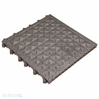 SAFE-FLEX Antislip Floor Mat Black 18 x 18 PK10, 33VL82