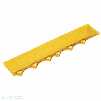 SAFE-FLEX Mat Edging Yellow 4 x 22 PK2, 33VL97