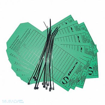 HAWS Inspection Tag Paper Stock Grn 9 L PK25, 496L98