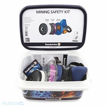 SUNDSTROM SAFETY Half Mask Respirator Kit S/M Blue, 33W788
