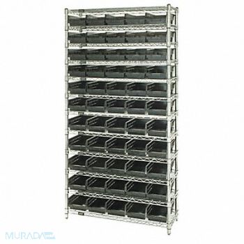 QUANTUM STORAGE SYSTEMS G7062 Bin Shlvng 24inx74inx36in Black, 33Z168