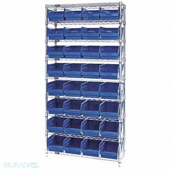 QUANTUM STORAGE SYSTEMS G7085 Bin Shlvng 12inx74inx36in Blue, 33Z232