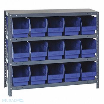 QUANTUM STORAGE SYSTEMS G7416 Bin Shlvng 12inx39inx36in Blue, 33Z239