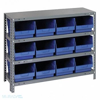QUANTUM STORAGE SYSTEMS G7417 Bin Shlvng 12inx39inx36in Blue, 33Z240