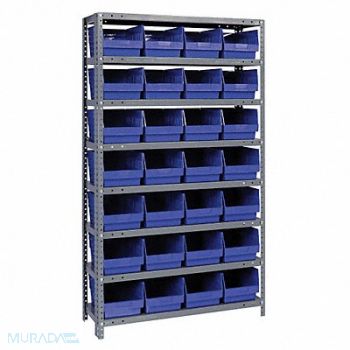QUANTUM STORAGE SYSTEMS G7420 Bin Shlvng 12inx75inx36in Blue, 33Z244