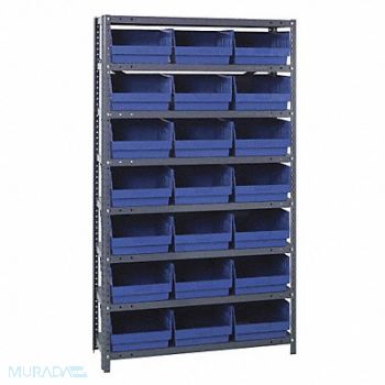 QUANTUM STORAGE SYSTEMS G7421 Bin Shlvng 12inx75inx36in Blue, 33Z245