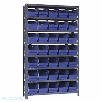 QUANTUM STORAGE SYSTEMS G7419 Bin Shlvng 12inx75inx36in Blue, 33Z243
