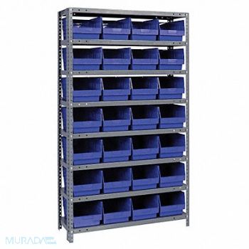 QUANTUM STORAGE SYSTEMS H2213 Bin Shlvng 18inx75inx36in Blue, 33Z252